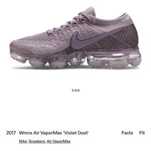 2017 Violet Dust Air Vapormax Nike -size 8 woman’s